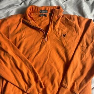 Lyle & Scott Medium Orange Quarter Zip Pullover